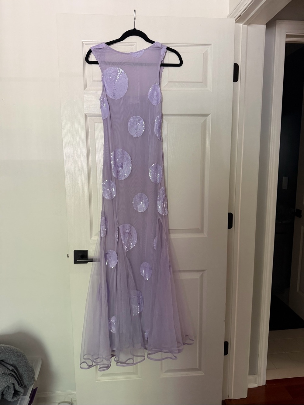 ASOS Lavender Sequin Polka Dot Mesh Maxi Dress - Women - Picture 3 of 6